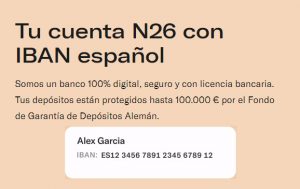 n26 iban español